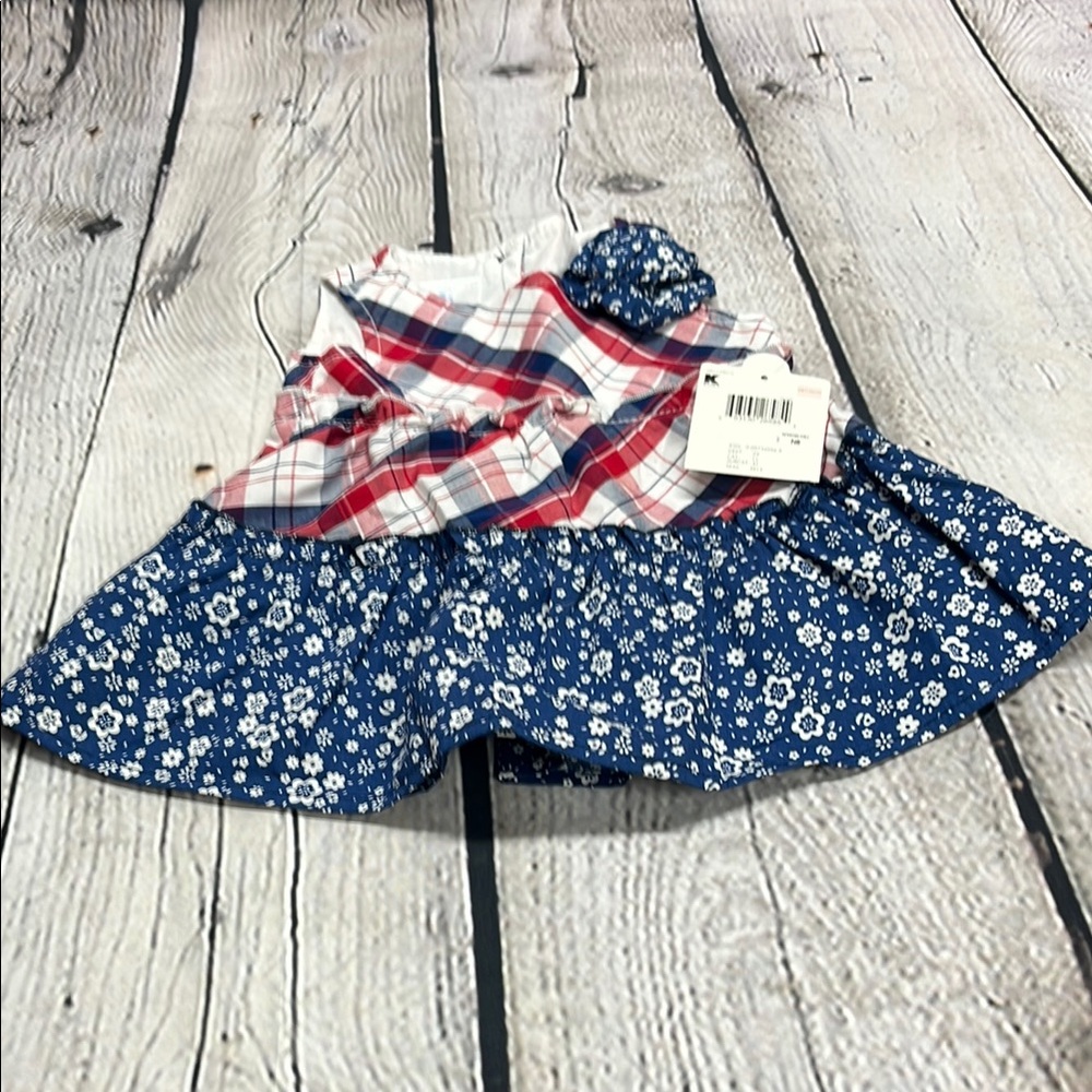 NWT Small Wonders Plaid and Floral Dress